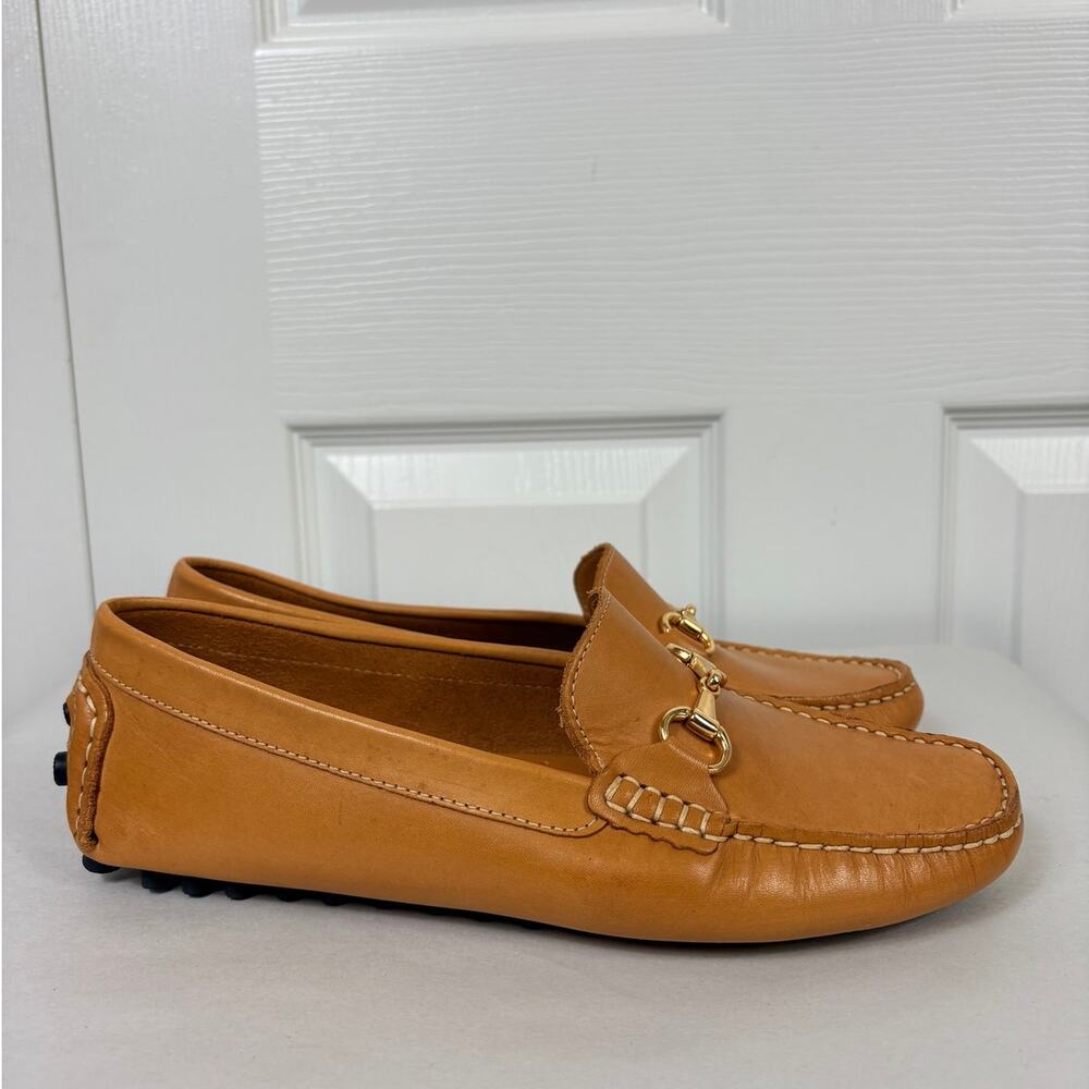 Mercanti Fiorentini Tan Leather Driving Loafers Size 10B